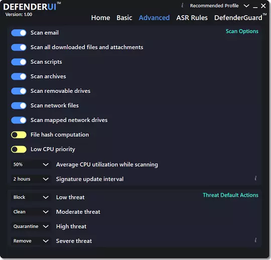 DEFENDERUI Basic features