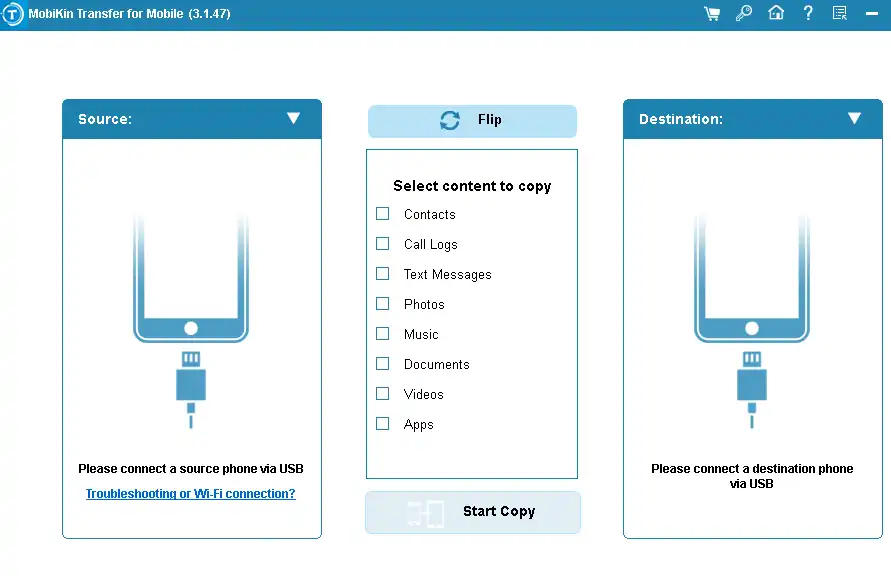 MobiKin Transfer for Mobile UI