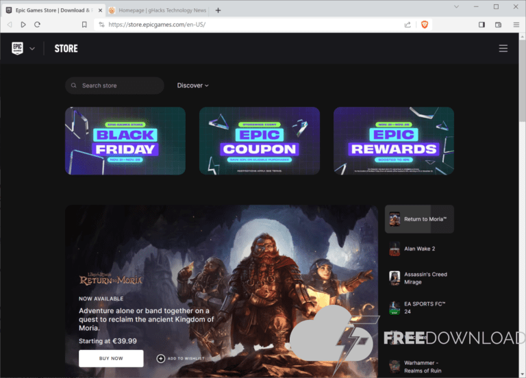 Steam, Epic Games and GOG launch Black Friday Sales | Free Download